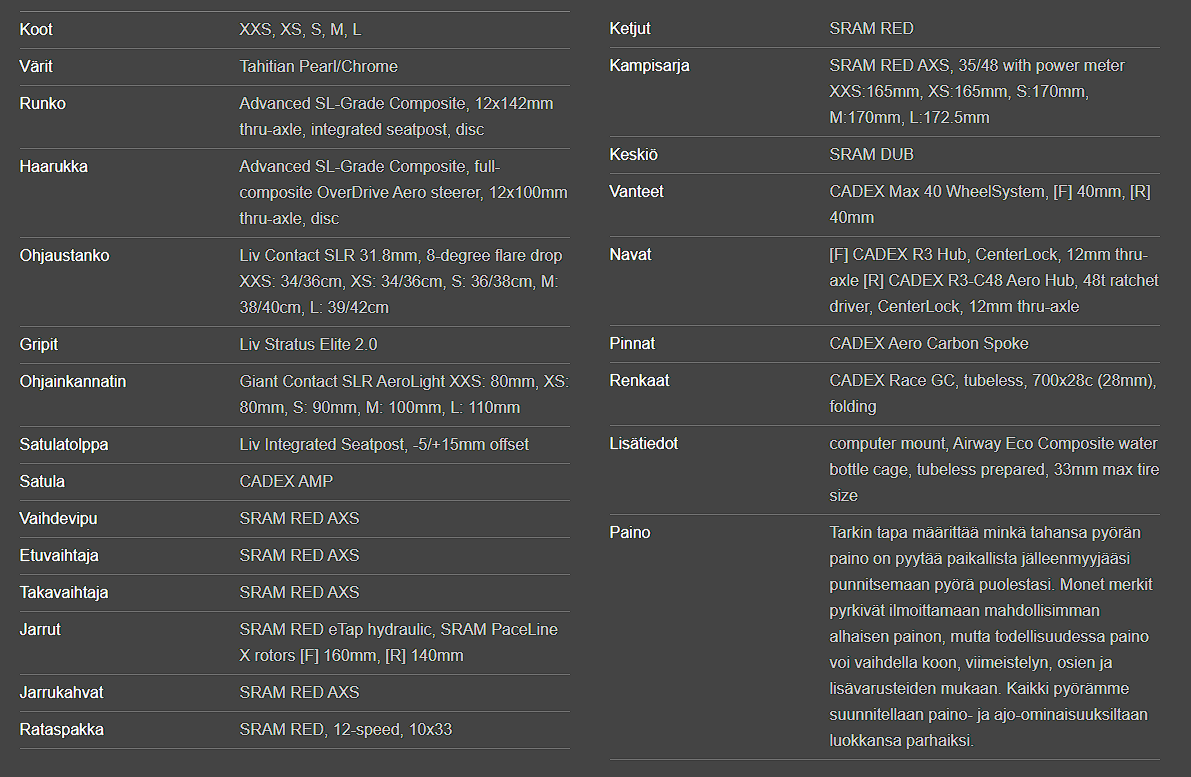 Liv Lagma Advanced SL 0